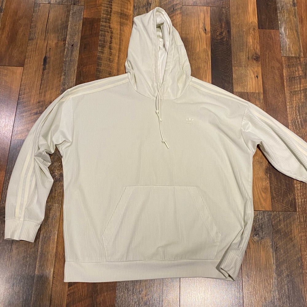 Women’s adidas rubbed cream hoodie